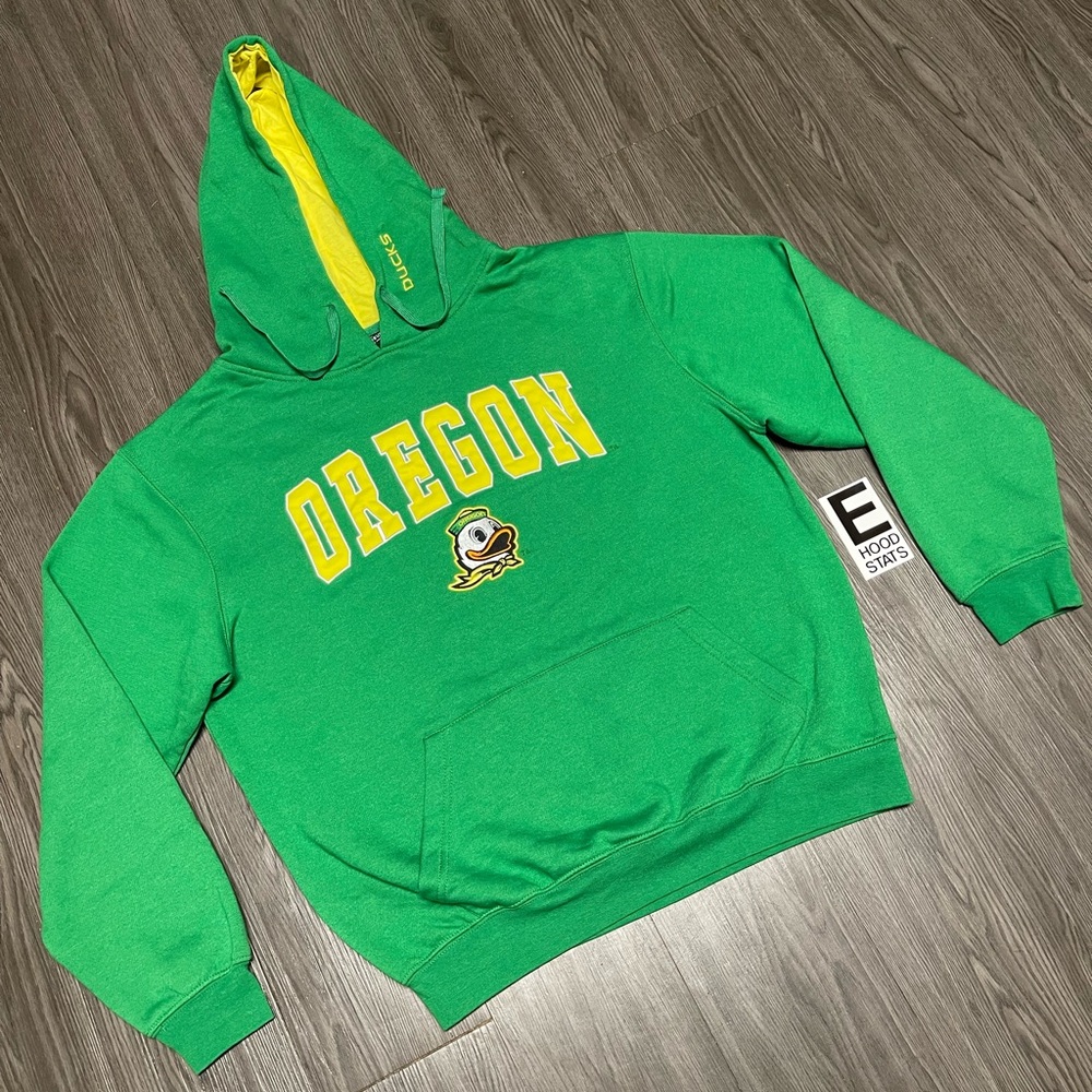 Colosseum Oregon Ducks Green Mens Size Large Hoodie